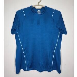 Slazenger Golf blue short sleeve polo shirt with zipper neck - XXL / 2XL